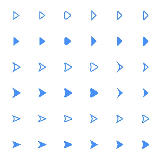 Various forms of basic arrow icons