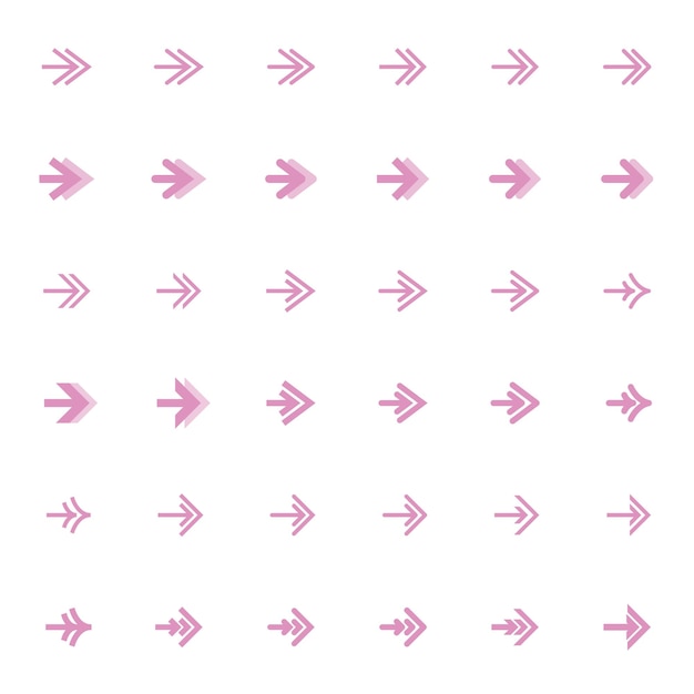 Various forms of basic arrow icons