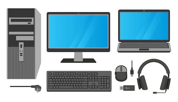 Various forms of computers for office equipment