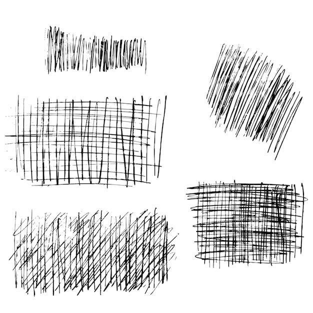 デザインのための様々なグラフィック要素 手描きベクトル