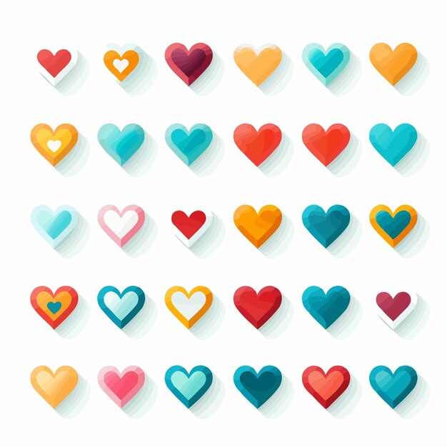 ベクトル various_heart_mark_vector_icon_illustration について