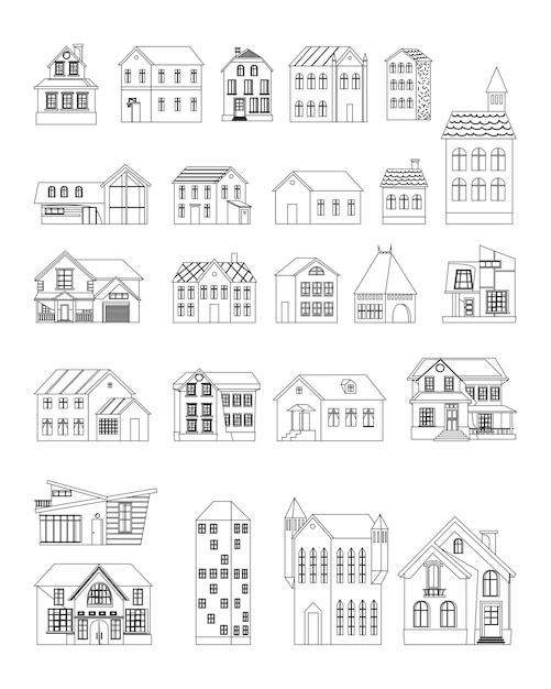 Various house concept designs templates