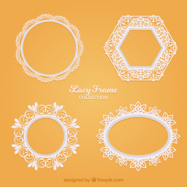 Various lace decorative frames