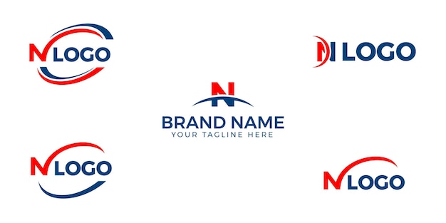 Various letter n logo designs