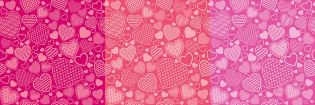 Various love doodle collection vector seamless pattern