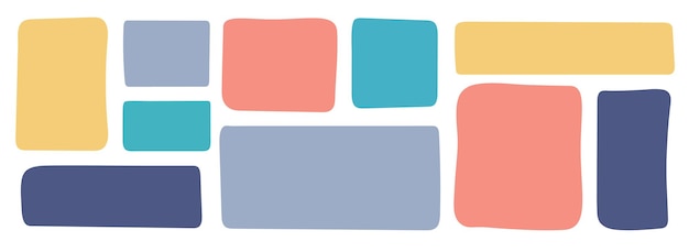 Various rectangle quote frame collection modern simple text box empty speech bubble blob abstract