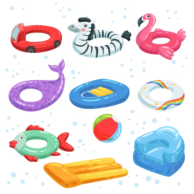 Various rubber equipment for water park.    inflatable toys