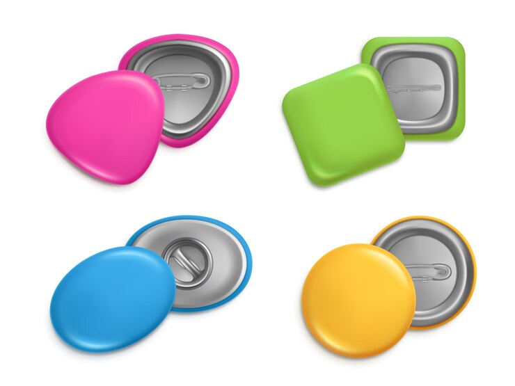 Vector various shapes  badges. realistic illustrations badges of different shapes