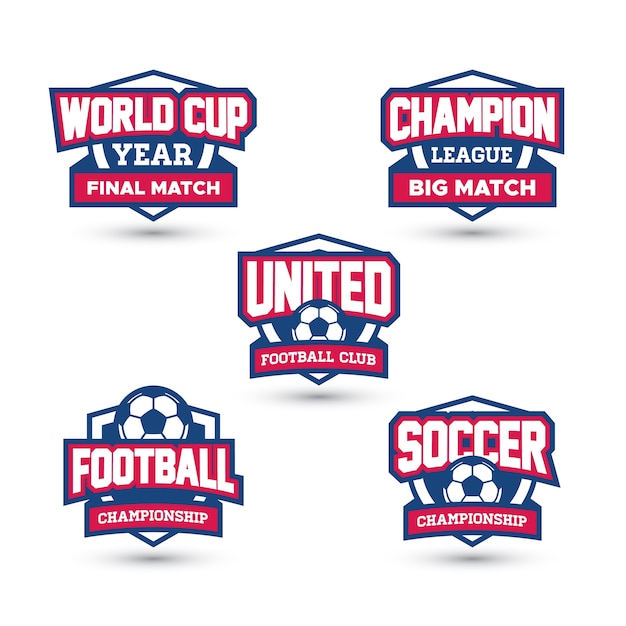 Various soccer badges