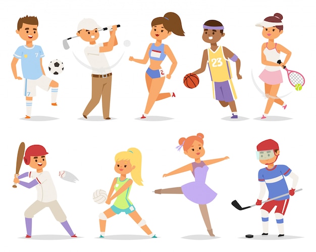 Vector various sports people.