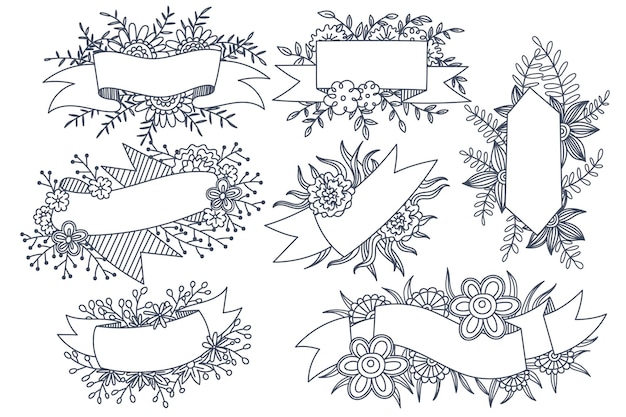 Various styles of flower frames