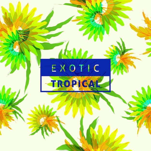 Various tropical leaves pattern