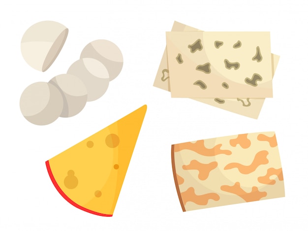 Various types of cheese.