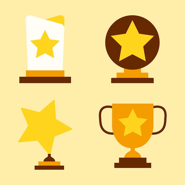 various types of icons for rate badge used for design media simple flat icon vector
