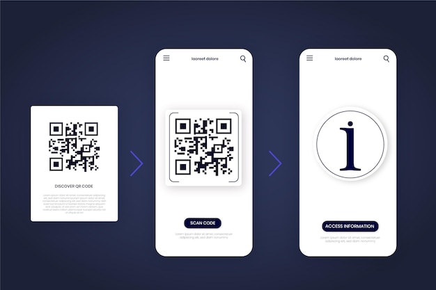 QR 코드를위한 다양한 메뉴