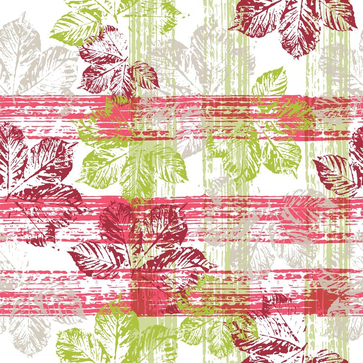 Vector various veined leaves on white background