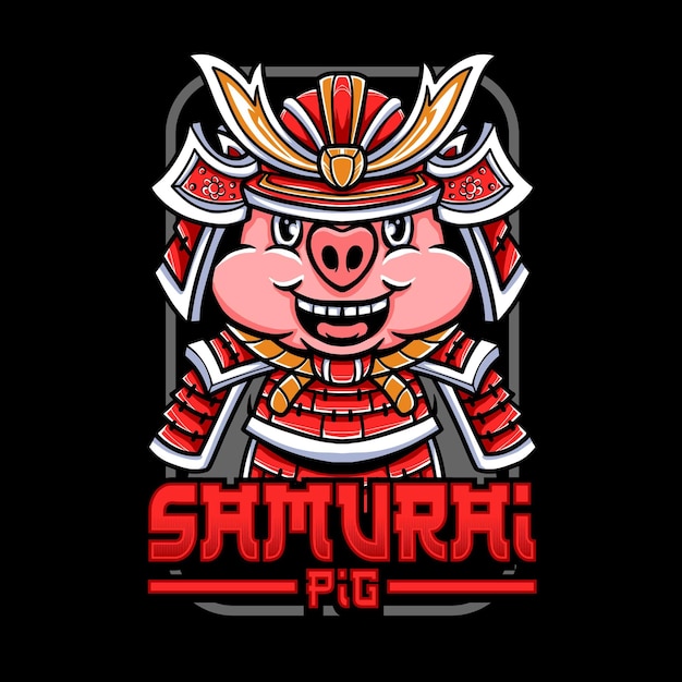 Varken samurai krijger vector karakter