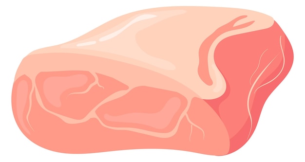Vector varkensbuikvlees cartoon verse rauwkost