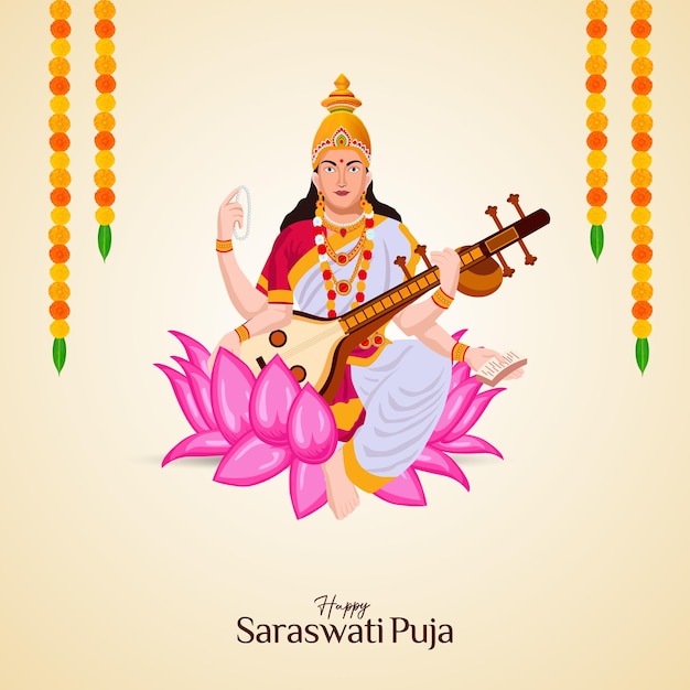 Vasant Panchami Saraswati Puja Basant Social Media Post