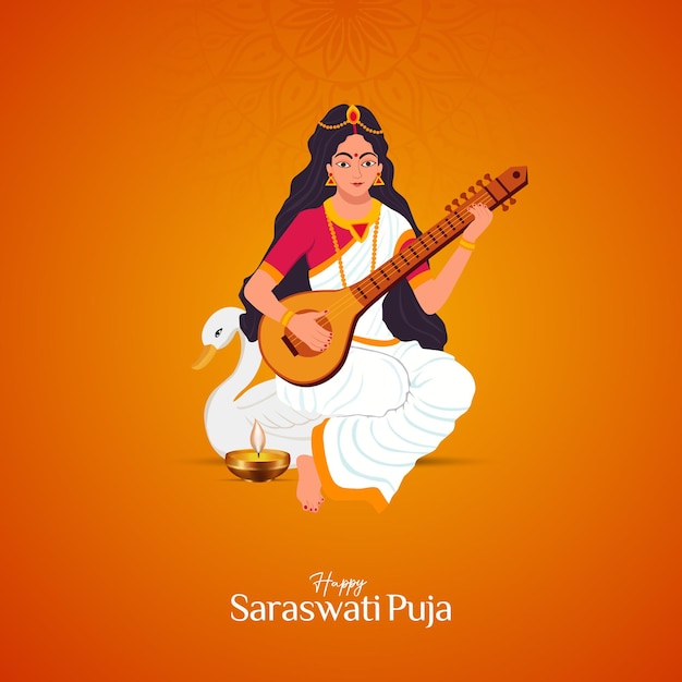 Vasant Panchami Saraswati Puja Basant 소셜 미디어 포스트