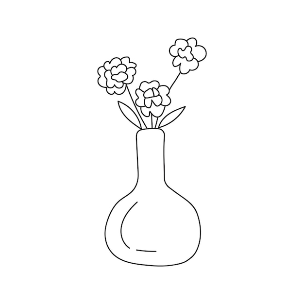 ベクトル ドードルスタイルの花瓶