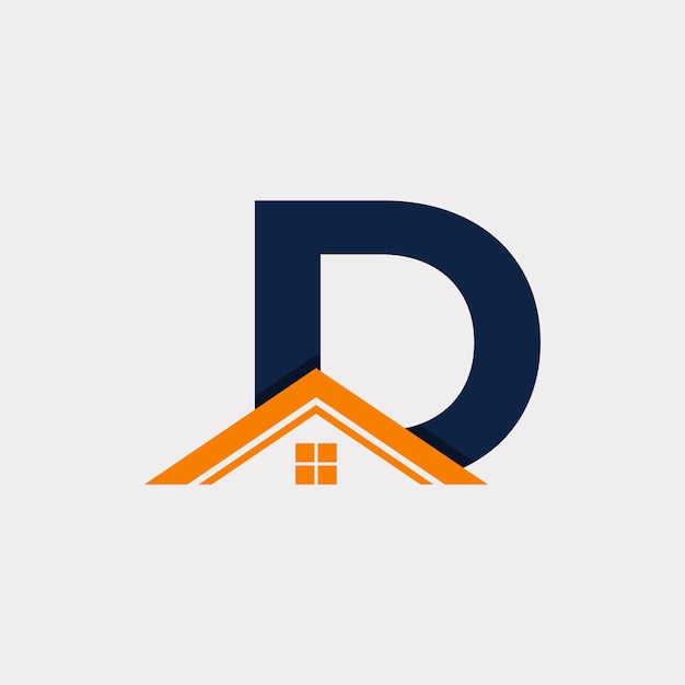 Vector vastgoed eerste letter d huis logo ontwerp sjabloon element vector eps10