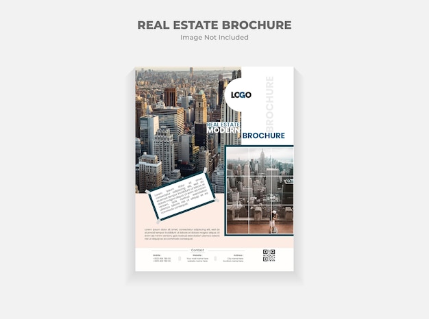 Vector vastgoed moderne brochure sjabloon lay-out premium