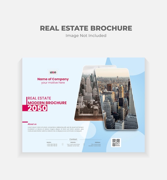 Vector vastgoed moderne brochure sjabloon lay-out premium