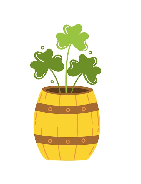 Vat klaver St Patrick's Day Vector illustratie plat