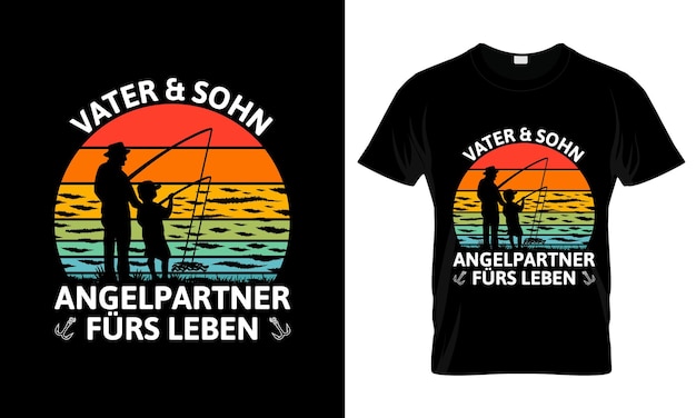 Vater sohn Agelpartner kleurrijke Graphic TShirt tshirt print mockup