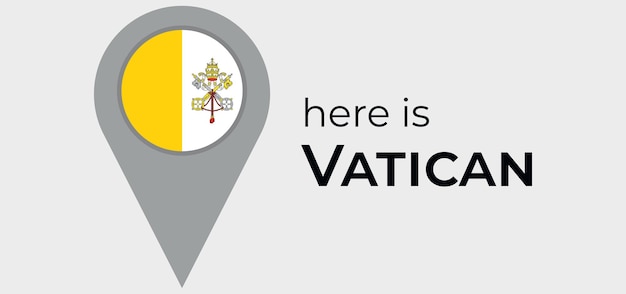 Vaticaanse kaartmarkeringspictogram hier is Vaticaanse vectorillustratie