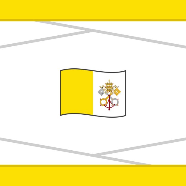 Vaticaanstad Vlag Abstracte Achtergrond Ontwerpsjabloon Vaticaanstad Onafhankelijkheidsdag Banner Social Media Post Vaticaanstad Vector