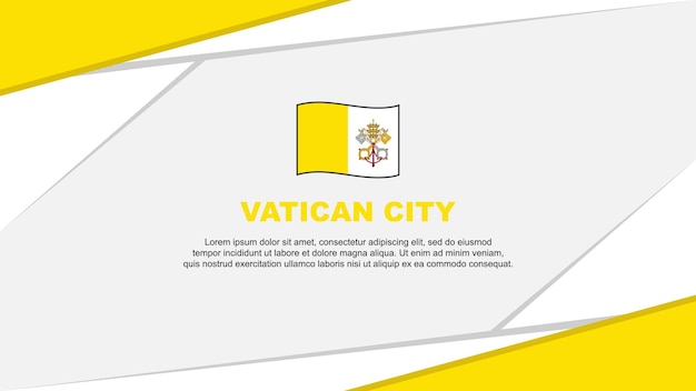 Vatican City Flag Abstract Background Design Template Vatican City Independence Day Banner Cartoon Vector Illustration Vatican City Background