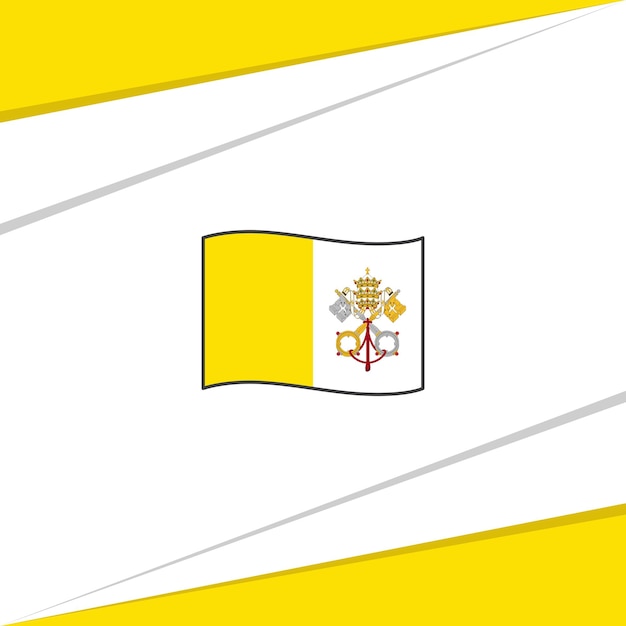 Vettore bandiera della città del vaticano modello di disegno di sfondo astratto banner del giorno dell'indipendenza della città del vaticano post sui social media bandiera della città del vaticano