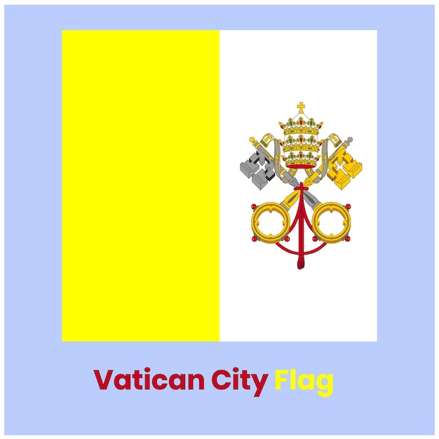 Vector the vatican city flag