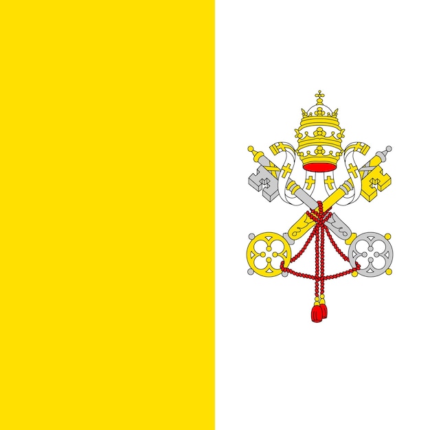 Vatican flag simple illustration for independence day or election