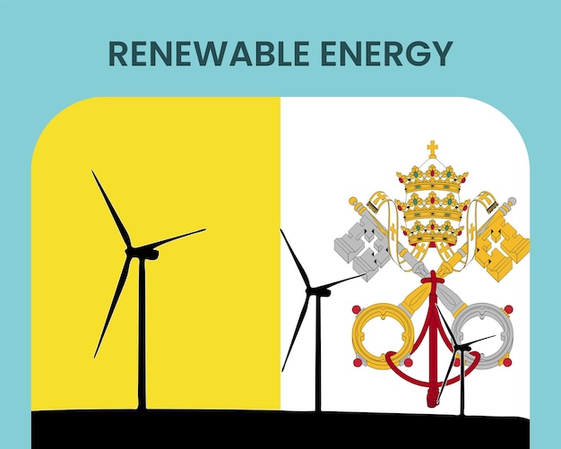 Vector vatican renewable energy environmental and ecological energy idea