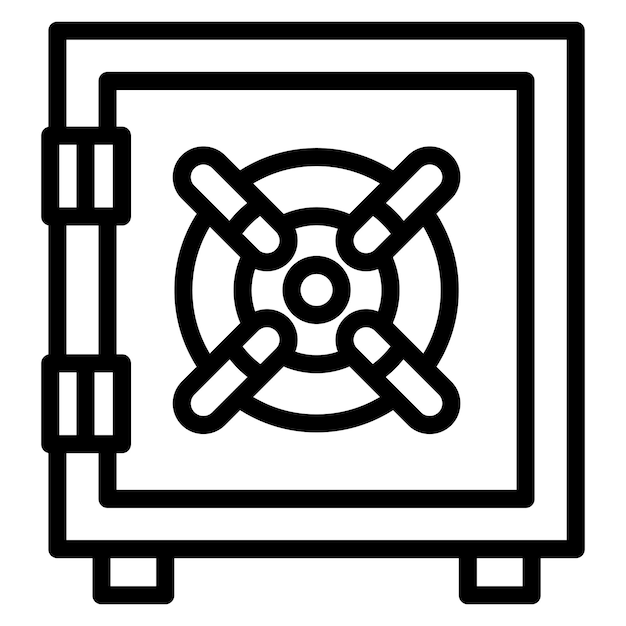 Векторное изображение значка хранилища может быть использовано для Locksmith