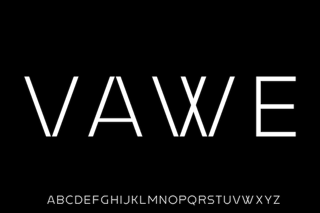 vawe luxe moderne lettertype alfabetische vector set