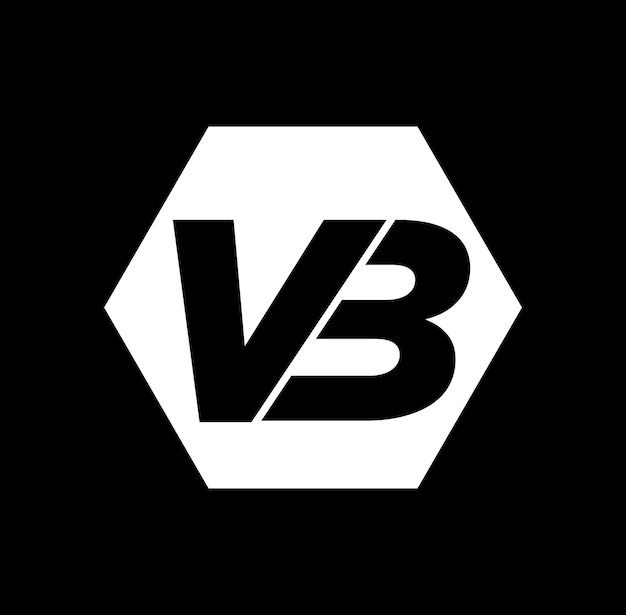 VB 브랜드 이름 이니셜 모노그램 VB 기호