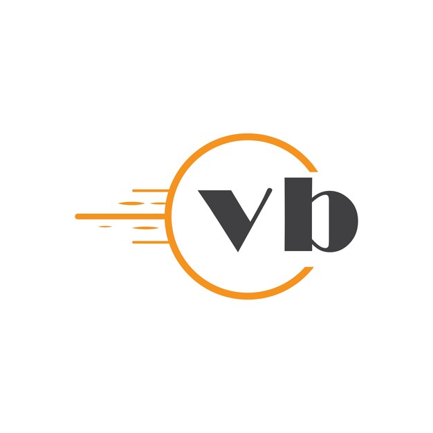 vb 初期モノグラム ロゴ 円形のデザイン