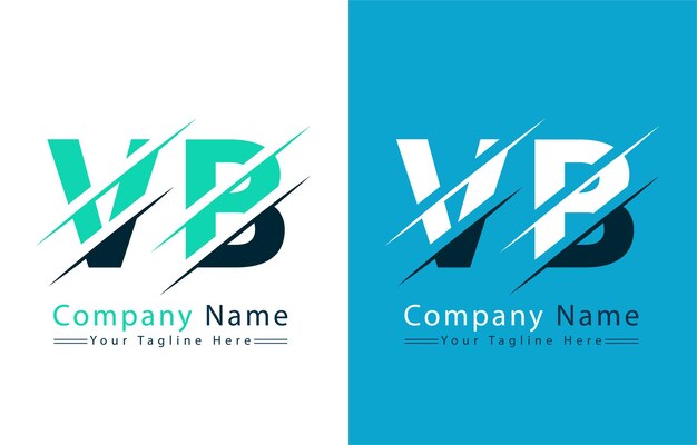 Vector vb letter logo design concept vector logo illustratie