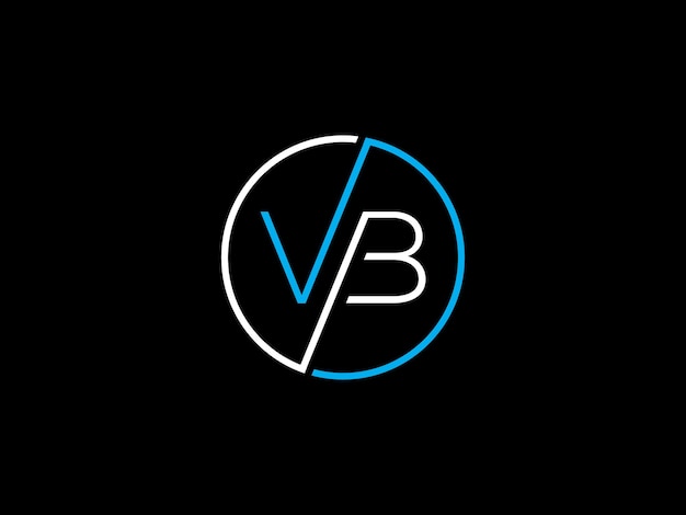 Vb-logo op een zwarte achtergrond