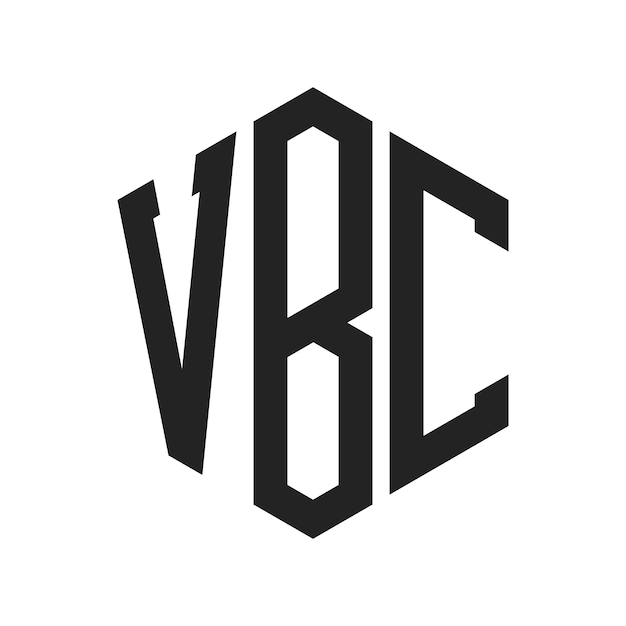 VBC ロゴ デザイン VBC モノグラム ロゴは六角形の形を使用しています
