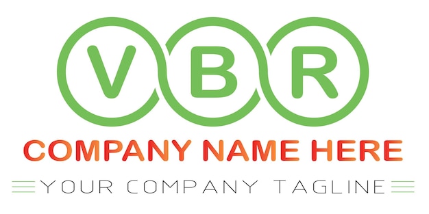 Vettore design del logo della lettera vbr