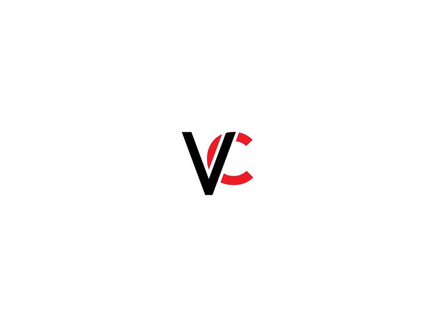 Vettore progettazione del logo vc