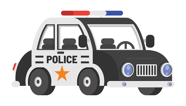 Vcetor drawing of police car