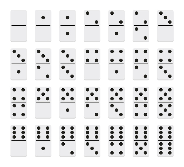 Vcetor set of flat dominoes