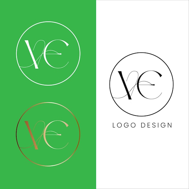 ve initial letter logo design