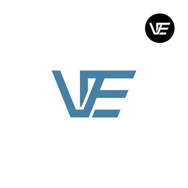 VE Letter Monogram Logo Design (ontwerp van het logo met de letter VE)